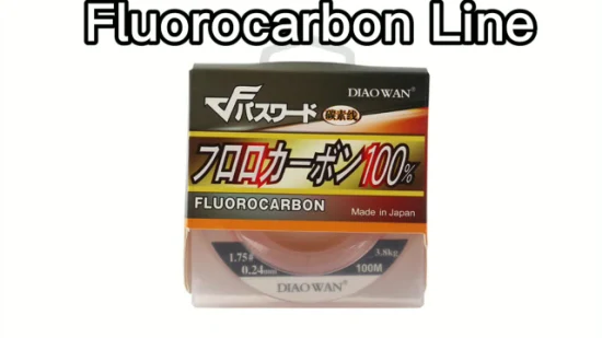 Sedal de pesca de fibra de carbono japonés para principiantes de fluorocarbono